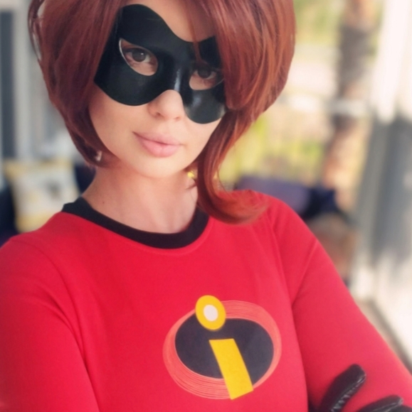 Handmade The Incredibles 2 Elastigirl Helen Parr Cosplay Costume w/ Wig - Picture 5 of 6